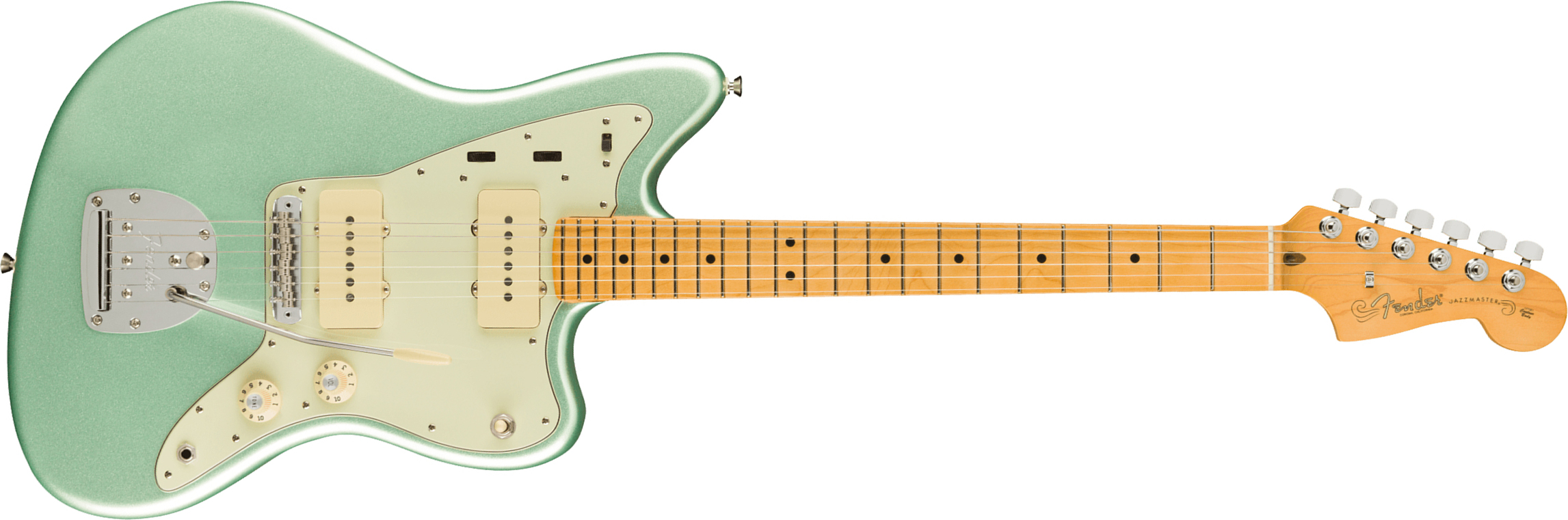 Fender Jazzmaster American Professional Ii Usa Rw - Mystic Surf Green - Guitare Électrique RÉtro Rock - Main picture