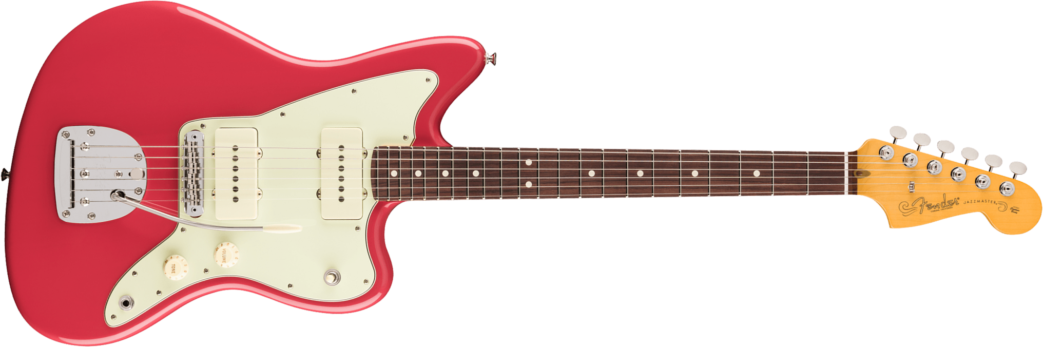 Fender Jazzmaster Classic American Pro Usa 2s Trem Rw - Faded Dakota Red - Guitare Électrique RÉtro Rock - Main picture