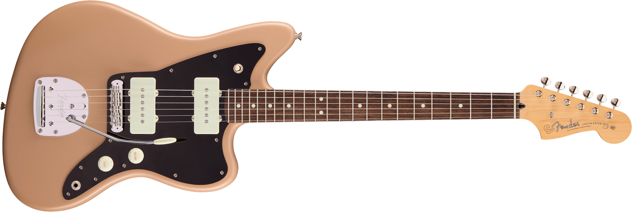 Fender Jazzmaster Hybrid Ii Mij Ltd Jap 2s Trem Rw - Sahara Taupe - Guitare Électrique RÉtro Rock - Main picture