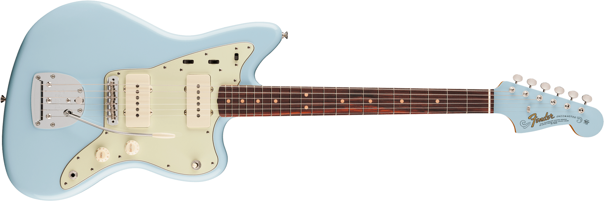 Fender Jazzmaster Mid 60s Vintera 3 Mex 2s Trem Rw - Sonic Blue - Guitare Électrique RÉtro Rock - Main picture