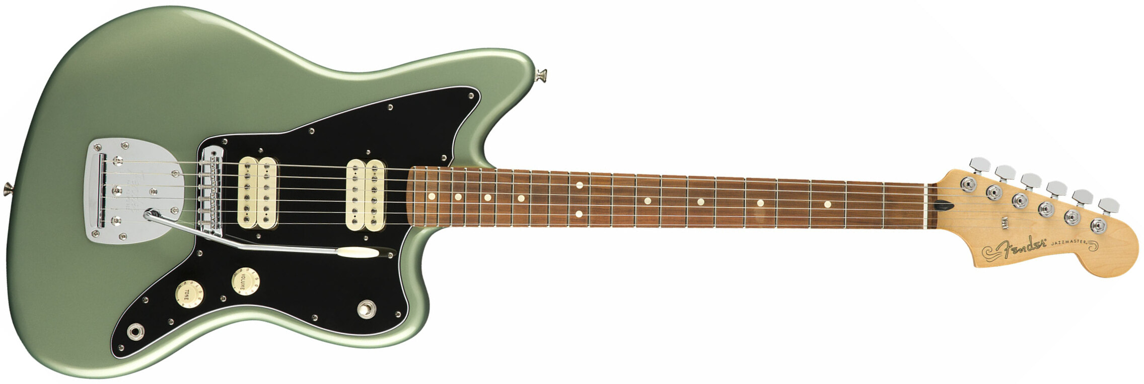 Fender Jazzmaster Player Mex Hh Pf - Sage Green Metallic - Guitare Électrique RÉtro Rock - Main picture