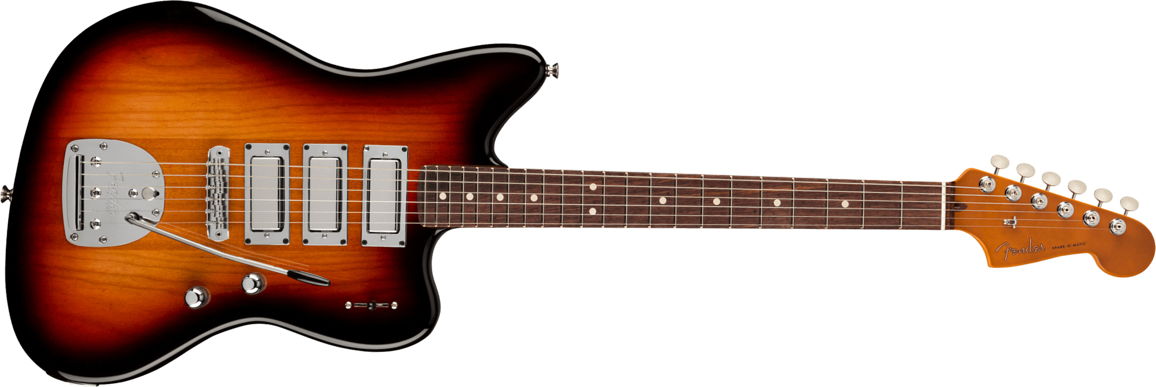 Fender Jazzmaster Spark-o-matic Volume Ii Parallel Universe Hhh Trem Rw - 3-color Sunburst - Guitare Électrique RÉtro Rock - Main picture