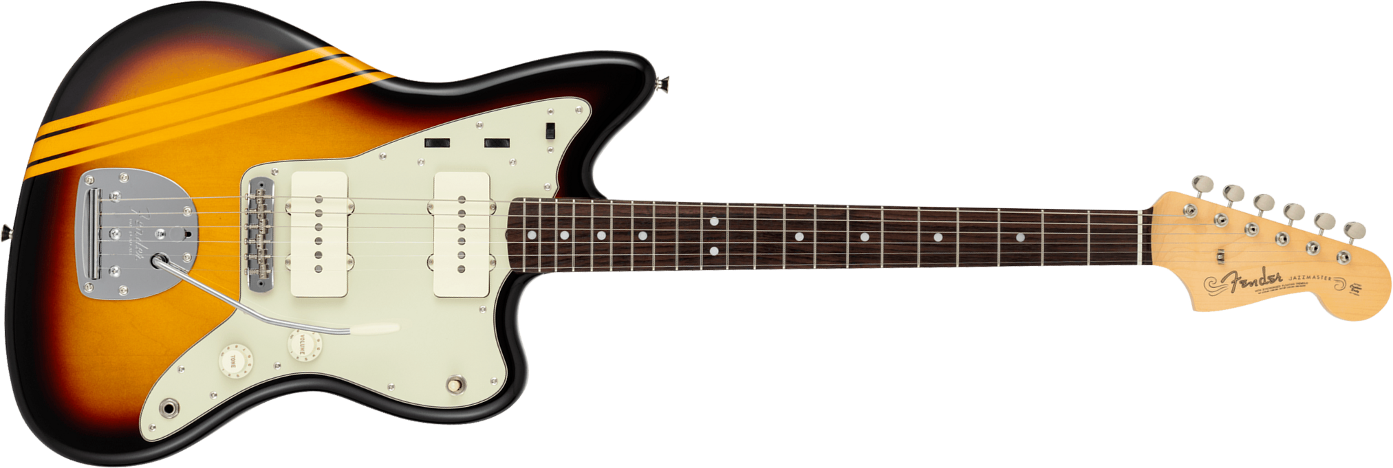 Fender Jazzmaster Traditional 60s Mij Trem 2s Rw - Competition 3-color Sunburst / Aged Natural - Guitare Électrique RÉtro Rock - Main picture
