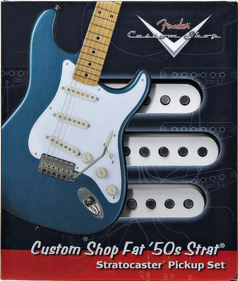 Fender Jeu Strat Custom Shop Fat 50 White 3 Pieces - - Micro Guitare Electrique - Main picture