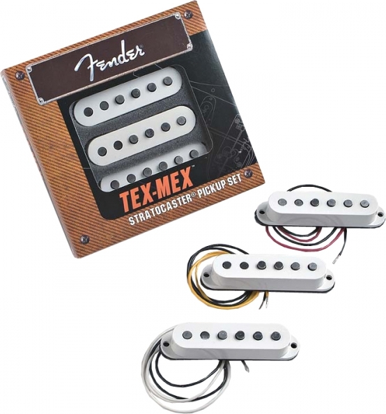 Fender Jeu Strat Tex Mex White 3 Pieces - - Micro Guitare Electrique - Main picture