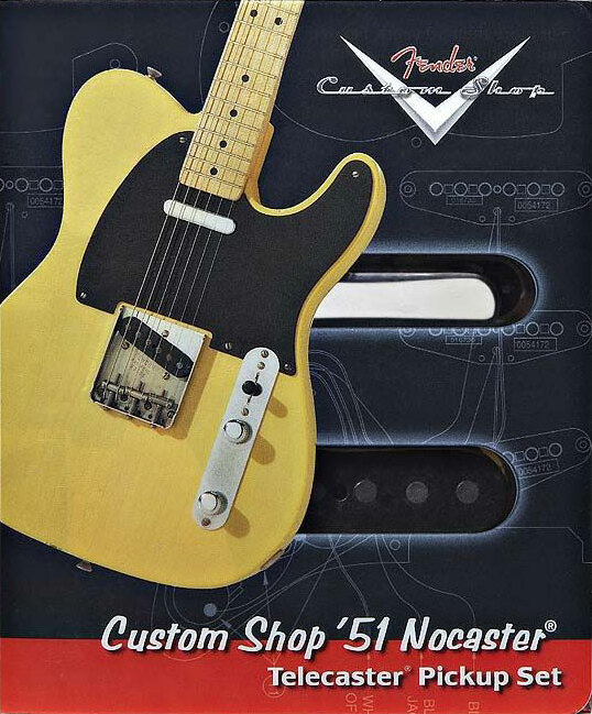 Fender Jeu Tele Nocaster Custom Shop 51 Chrome And Black 2 Pieces - - Micro Guitare Electrique - Main picture