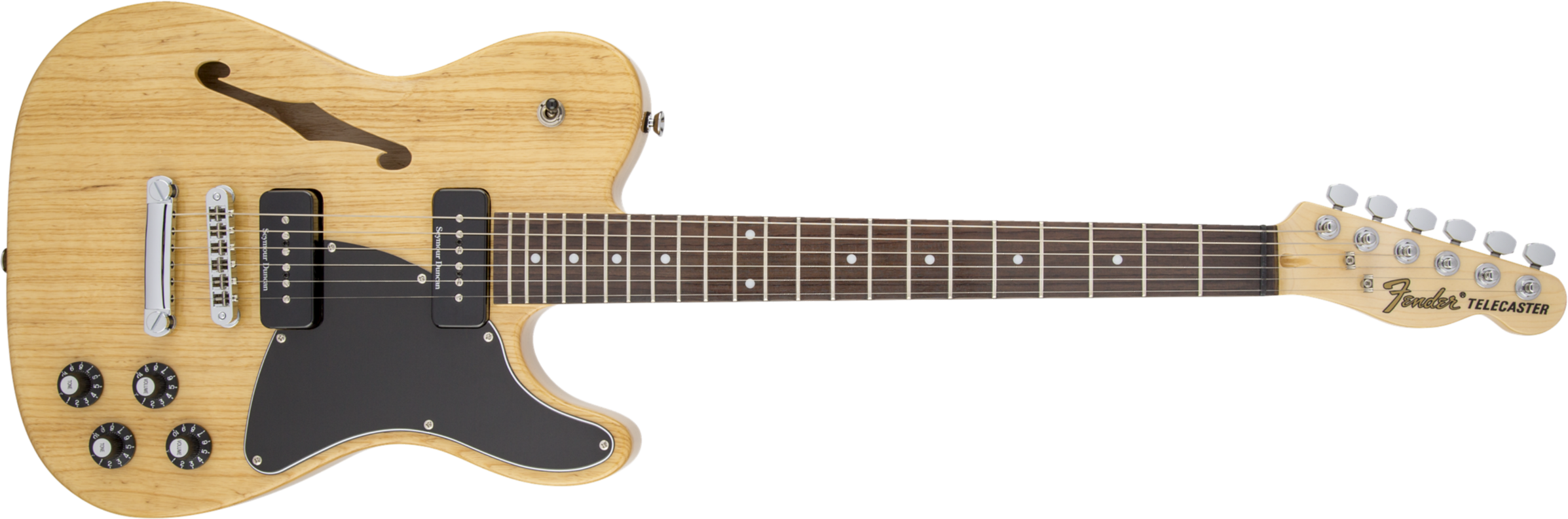 Fender Jim Adkins Tele Ja-90 Mex Signature 2p90 - Natural - Guitare Électrique 1/2 Caisse - Main picture
