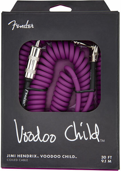 Fender Jimi Hendrix Voodoo Child Cable Instrument Spirale Droit/coude 30inc/9.1m Purple - CÂble - Main picture