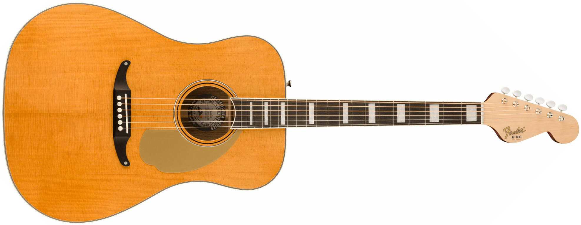 Fender King Vintage California Dreadnought Epicea Ovangkol Ova - Aged Natural - Guitare Electro Acoustique - Main picture