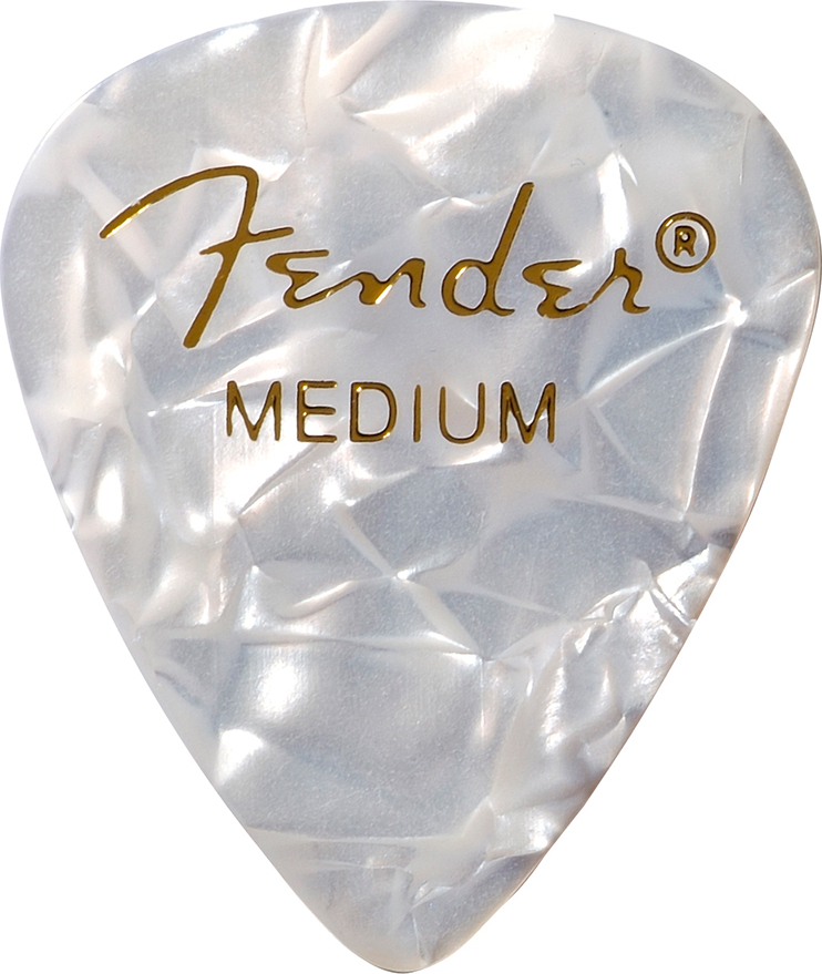 Fender Lot De 12 351 Shape Premium Picks Medium White Moto - MÉdiator & Onglet - Main picture