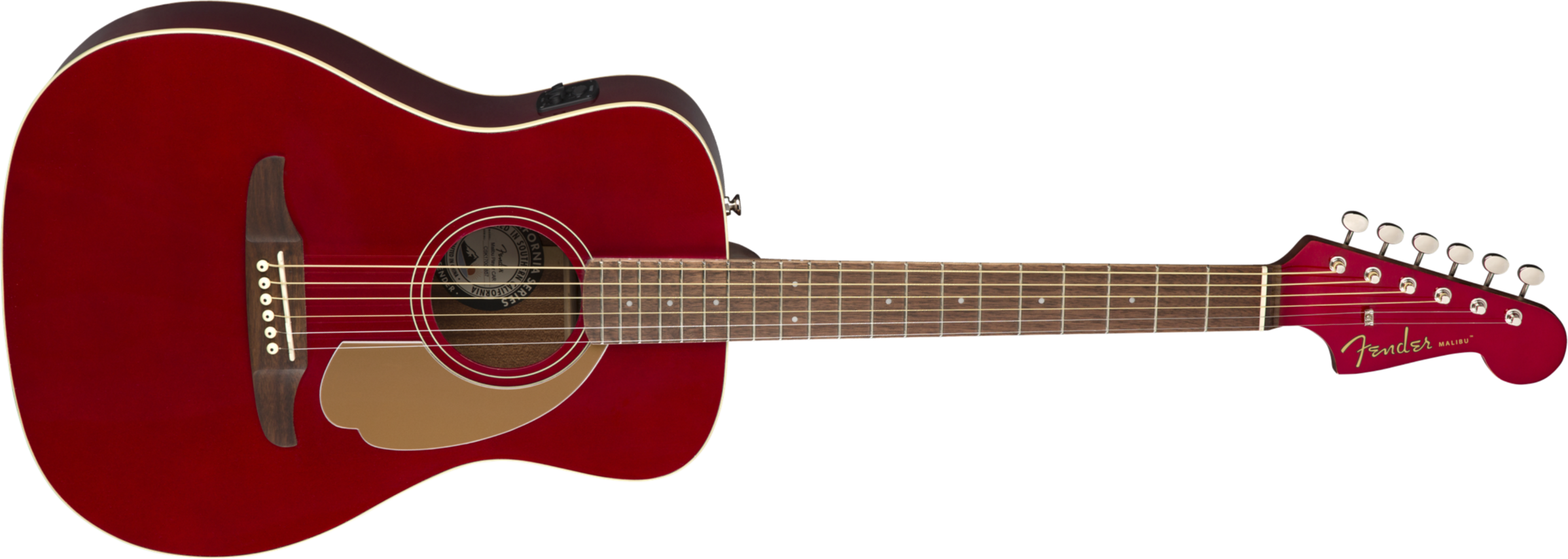 Fender Malibu Player - Candy Apple Red - Guitare Acoustique - Main picture