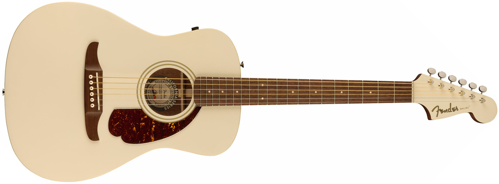 Fender Malibu Player 2023 Parlor Epicea Sapele Wal - Olympic White - Guitare Electro Acoustique - Main picture