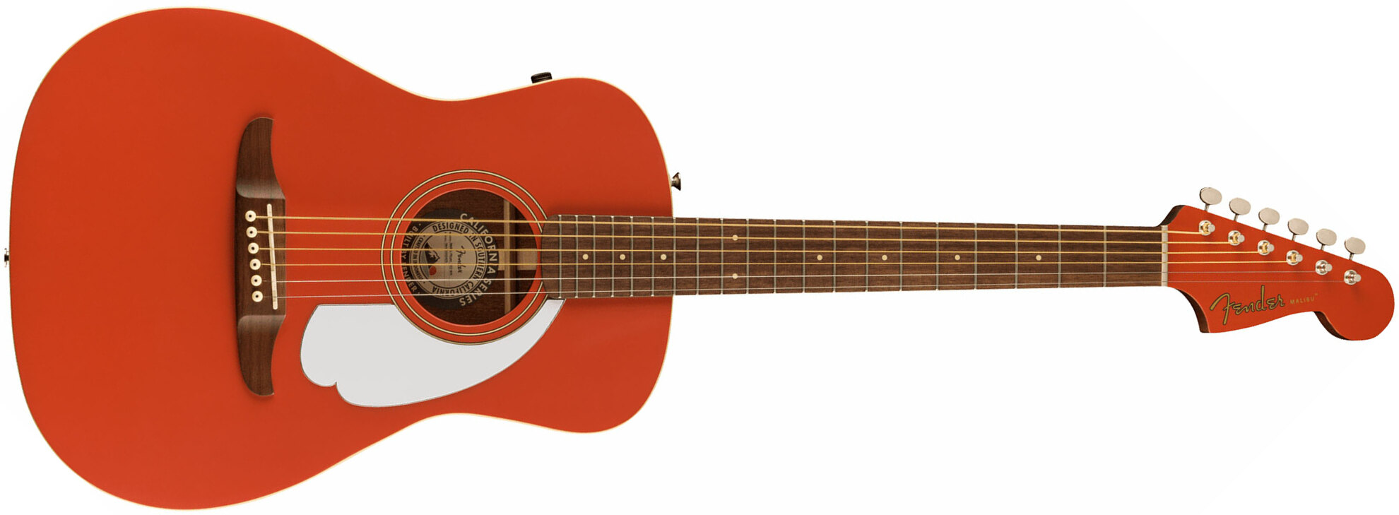 Fender Malibu Player 2023 Parlor Epicea Sapele Wal - Fiesta Red - Guitare Electro Acoustique - Main picture