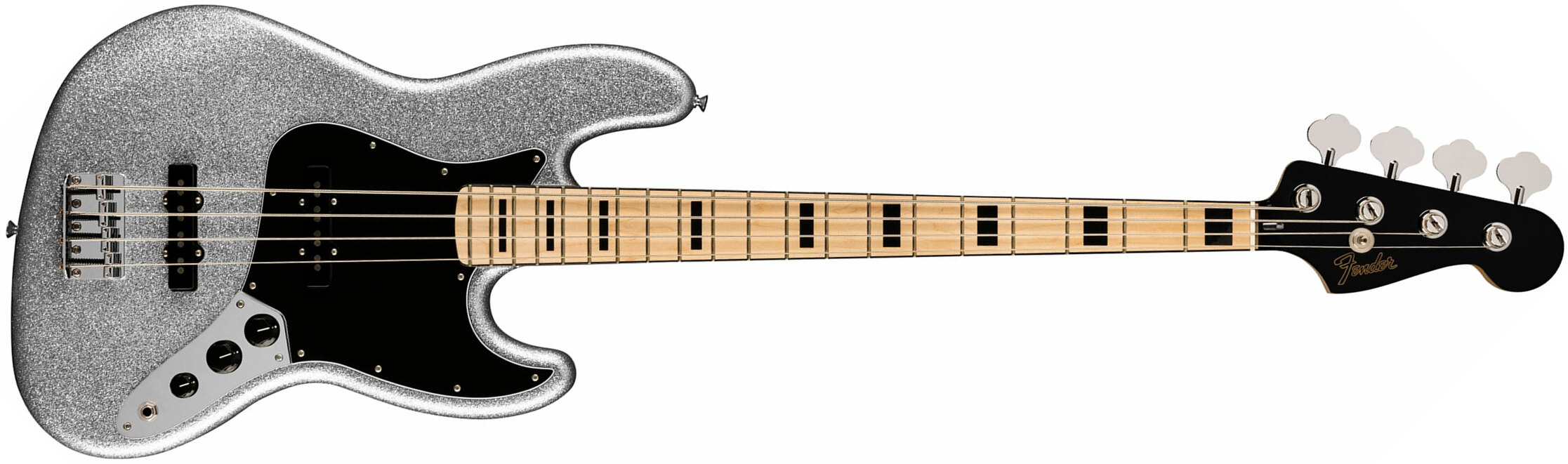 Fender Mikey Way Jazz Bass Ltd Signature Mex Mn - Silver Sparkle - Basse Électrique Solid Body - Main picture