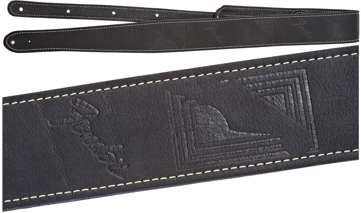 Sangle courroie Fender Monogram Leather Strap - Black