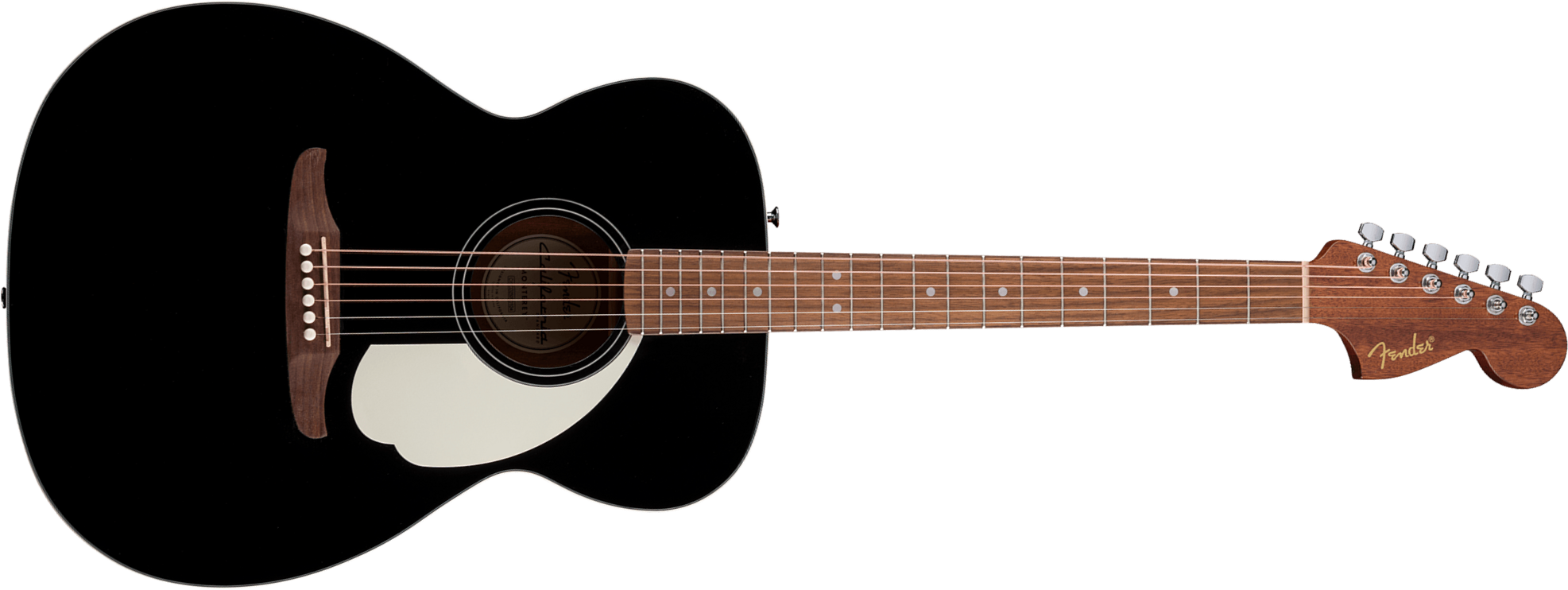 Fender Monterey California Standard Om Epicea Sapele Wal - Black - Guitare Folk - Main picture