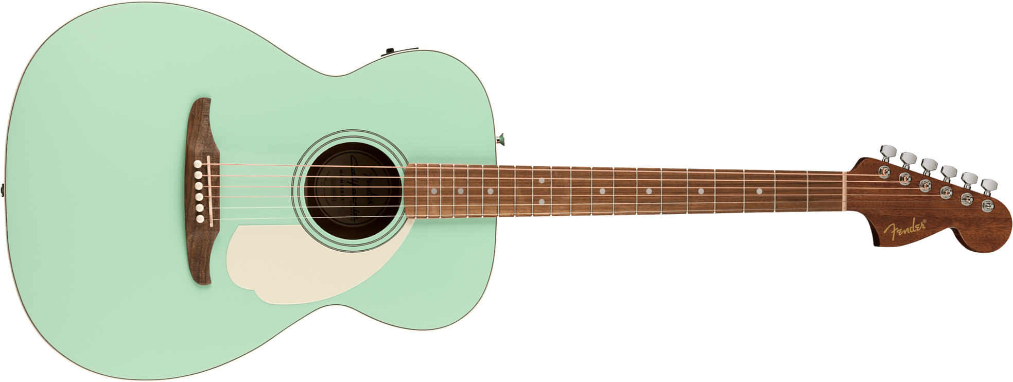 Fender Monterey E California Standard Om Epicea Sapele Wal - Surf Green - Guitare Folk - Main picture