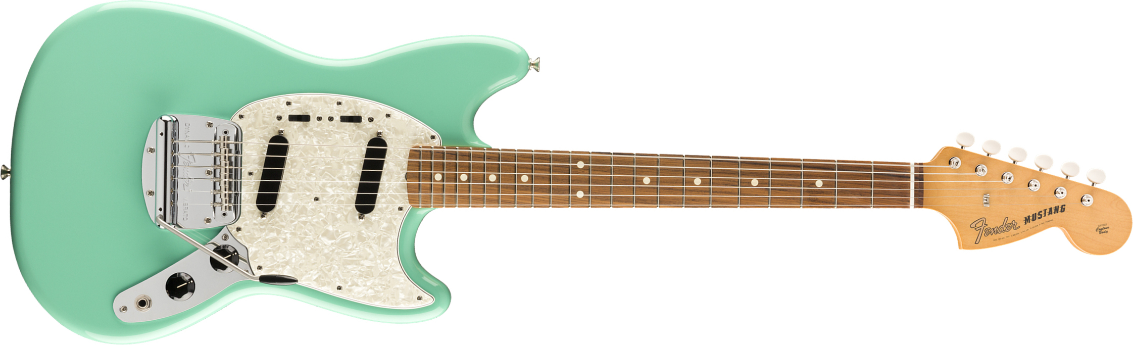 Fender Mustang 60s Vintera Vintage Mex Pf - Seafoam Green - Guitare Électrique RÉtro Rock - Main picture