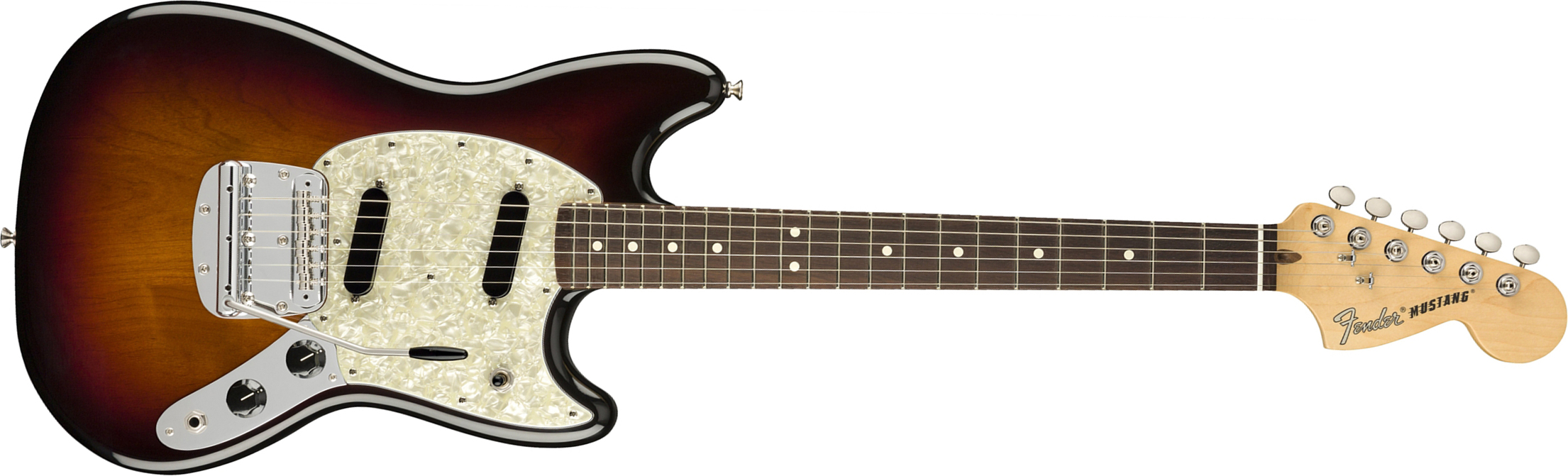 Fender Mustang American Performer Usa Ss Rw - 3-color Sunburst - Guitare Électrique Double Cut - Main picture