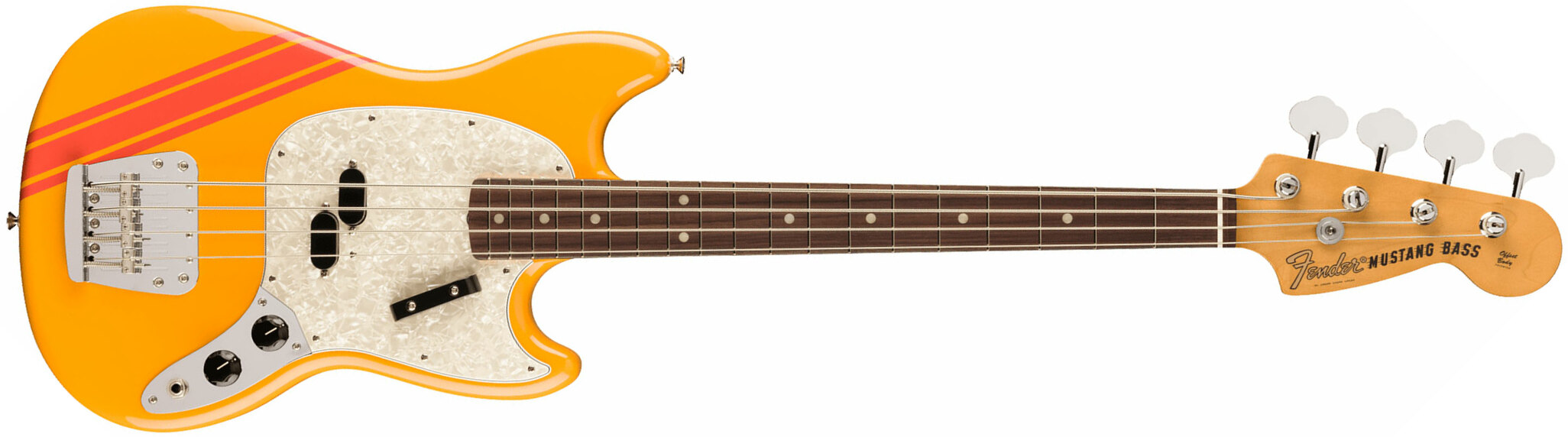 Fender Mustang Bass 70s Competition Vintera 2 Rw - Competition Orange - Basse Électrique Solid Body - Main picture