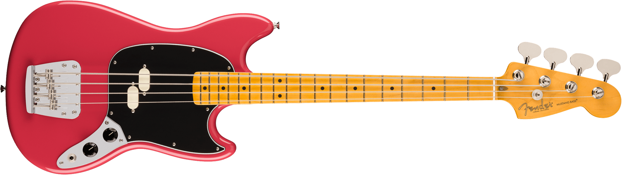 Fender Mustang Bass Classic American Pro Usa Shsc Mn - Faded Dakota Red - Basse Électrique Solid Body - Main picture