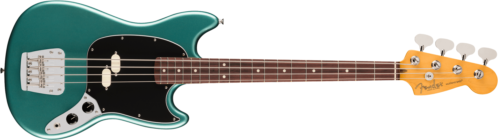 Fender Mustang Bass Classic American Pro Usa Shsc Rw - Faded Sherwood Green Metallic - Basse Électrique Solid Body - Main picture