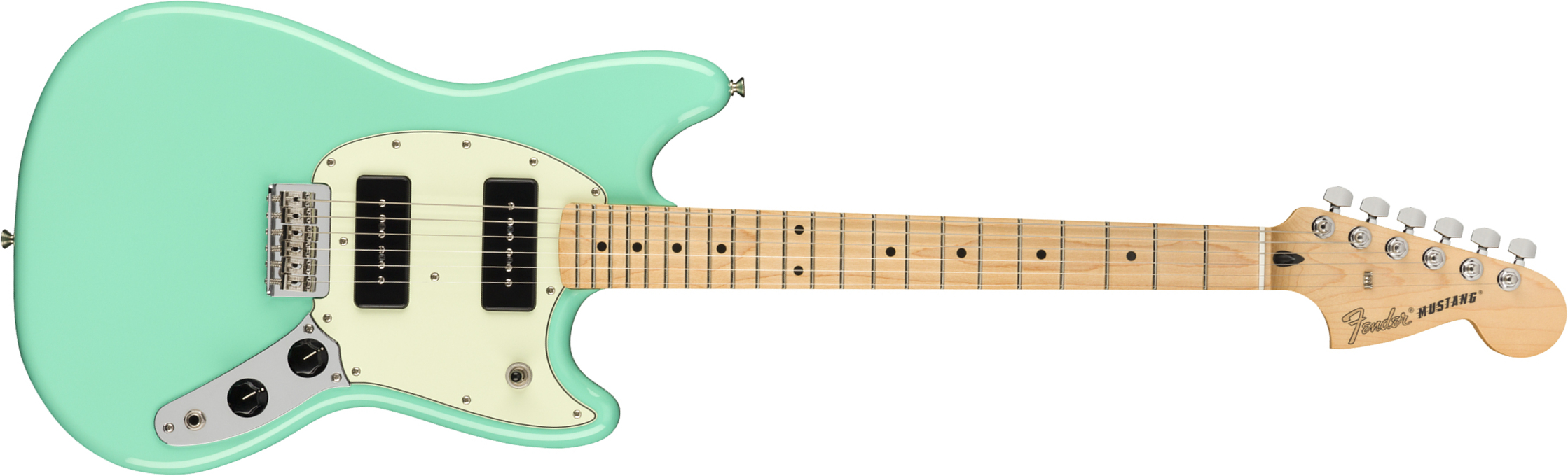 Fender Mustang Player 90 Mex Ht 2p90 Mn - Seafoam Green - Guitare Électrique RÉtro Rock - Main picture