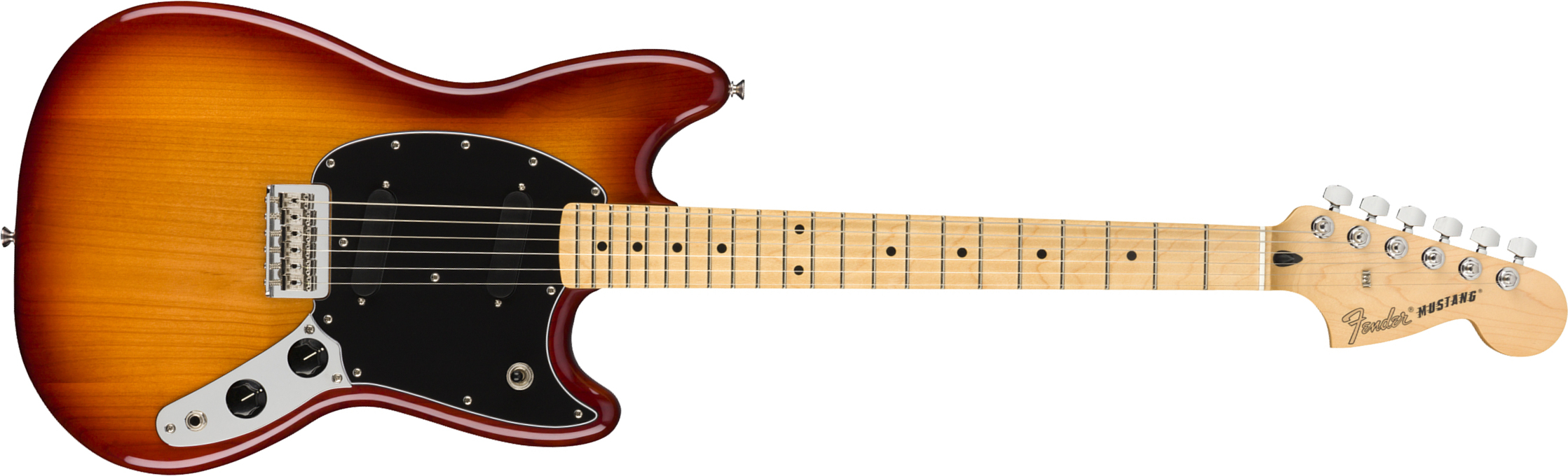 Fender Mustang Player Mex Ht 2s Mn - Sienna Sunburst - Guitare Électrique RÉtro Rock - Main picture