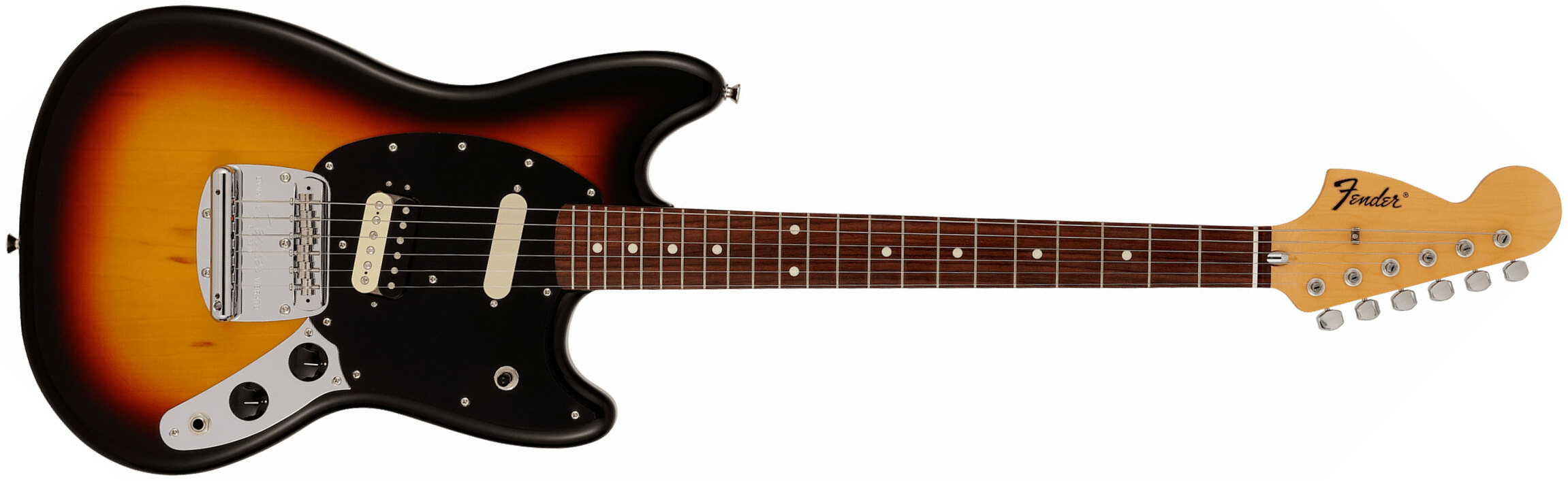 Fender Mustang Reverse Headstock Traditional Ltd Jap Hs Trem Rw - 3-color Sunburst - Guitare Électrique Forme Str - Main picture