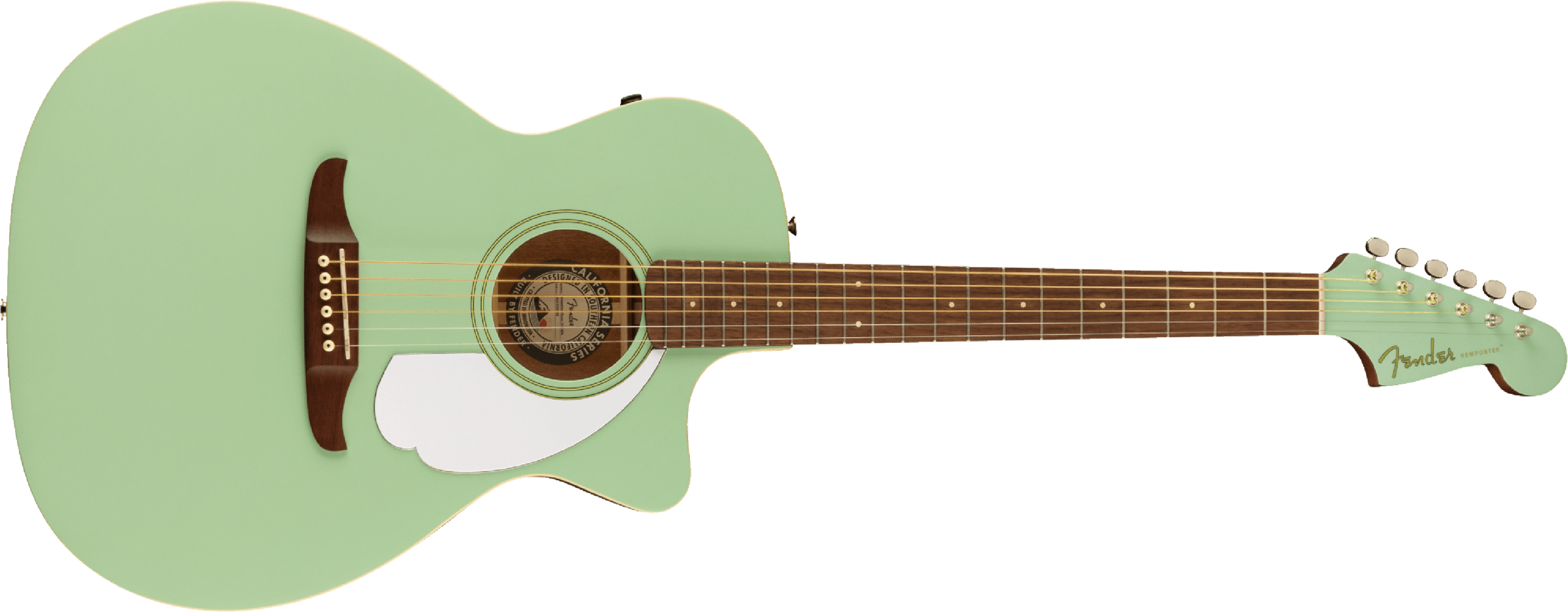 Fender Newport Player Cw Epicea Sapelle - Surf Green - Guitare Electro Acoustique - Main picture