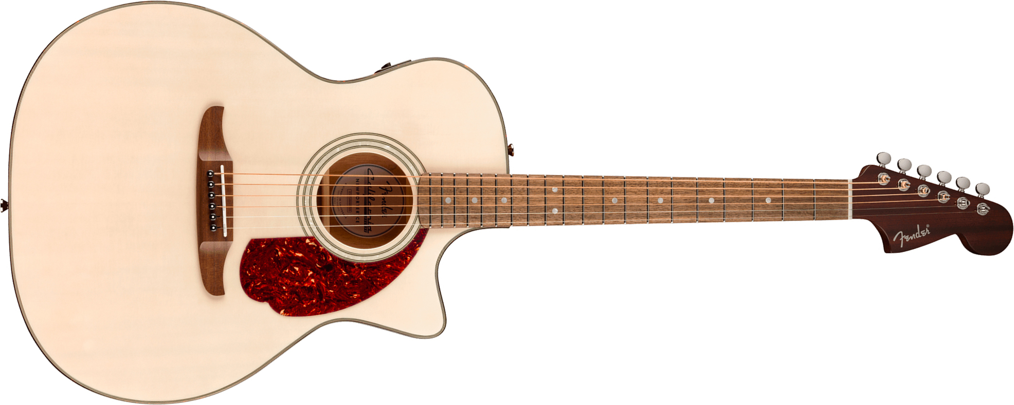 Fender Newporter Deluxe Ce California Auditorium Cw Epicea Acajou Wal - White Blonde - Guitare Folk - Main picture