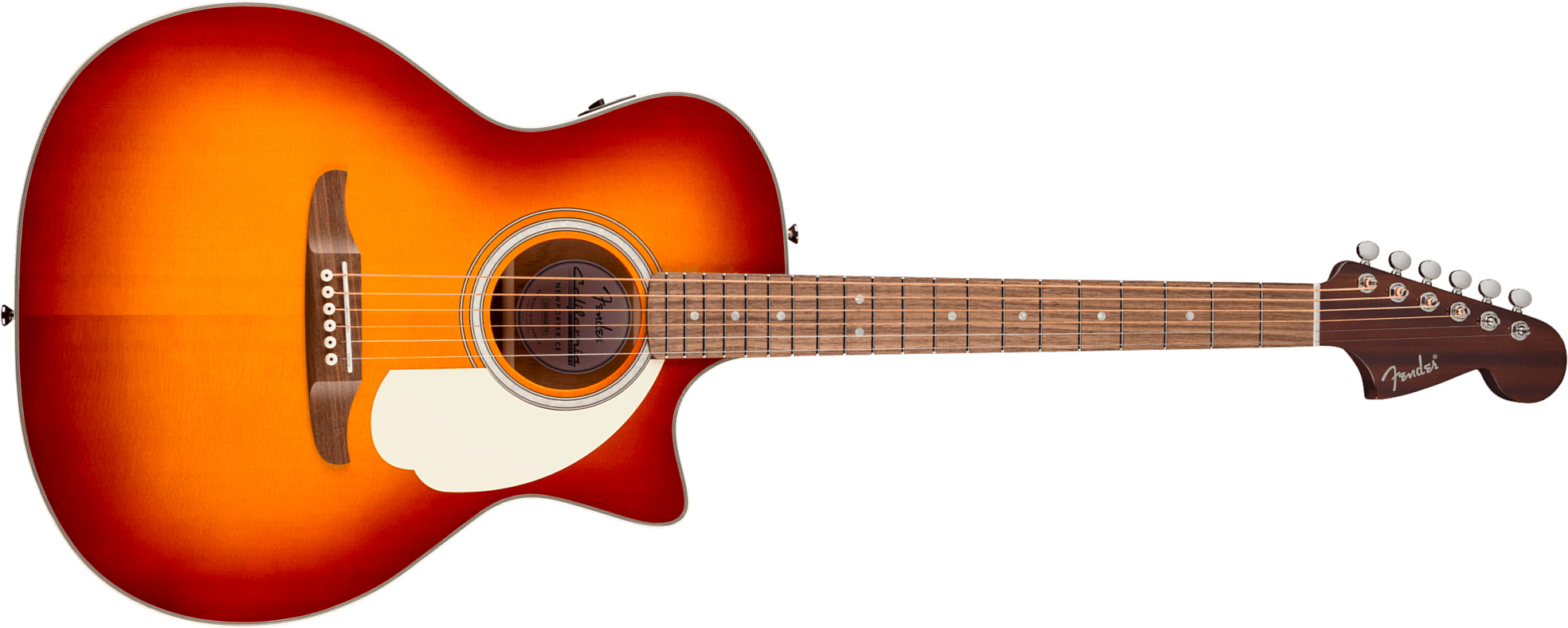 Fender Newporter Deluxe Ce California Auditorium Cw Epicea Acajou Wal - Sienna Sunburst - Guitare Folk - Main picture
