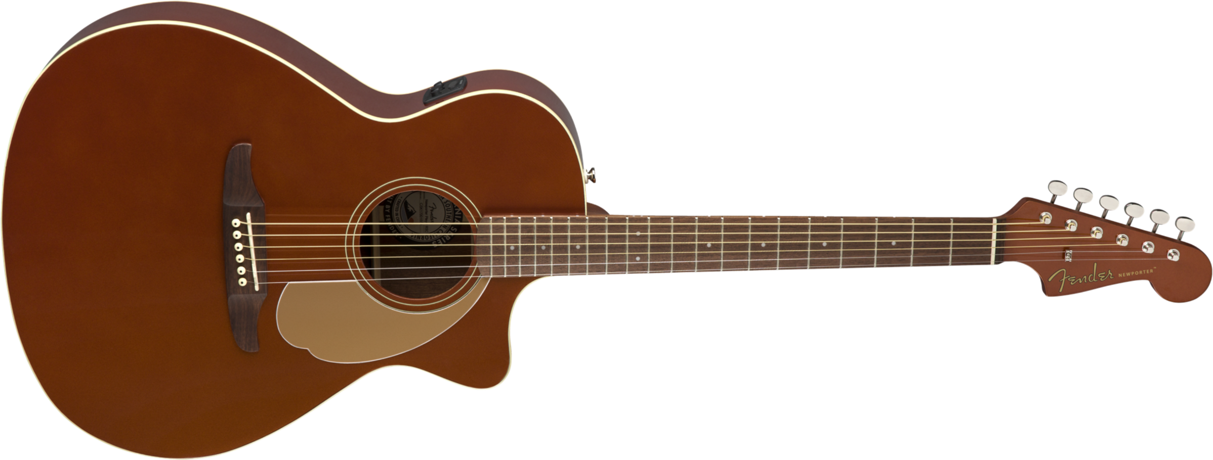 Fender Newporter Player - Rustic Copper - Guitare Acoustique - Main picture