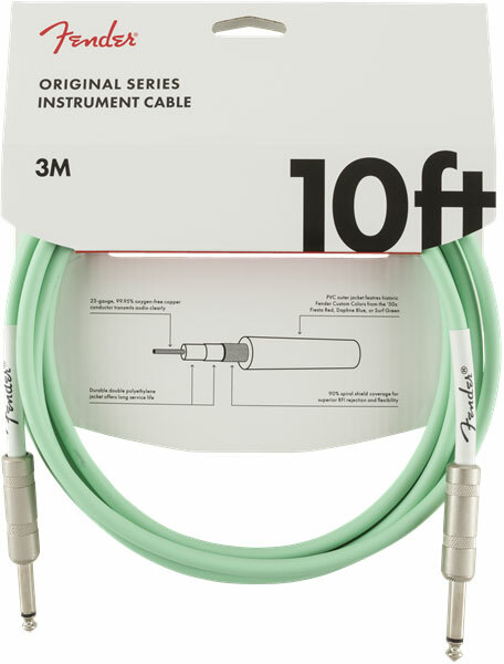 Fender Original Instrument Cable Droit/droit 10ft Surf Green - CÂble - Main picture