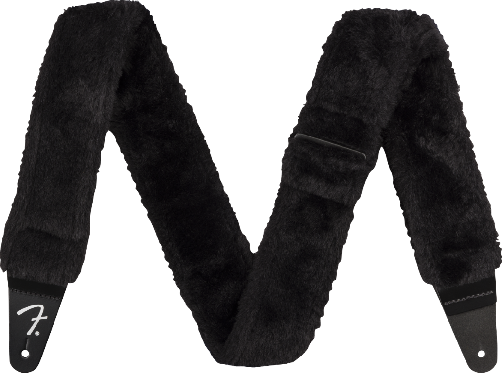 Fender Poodle Plush Strap Black - Sangle Courroie - Main picture