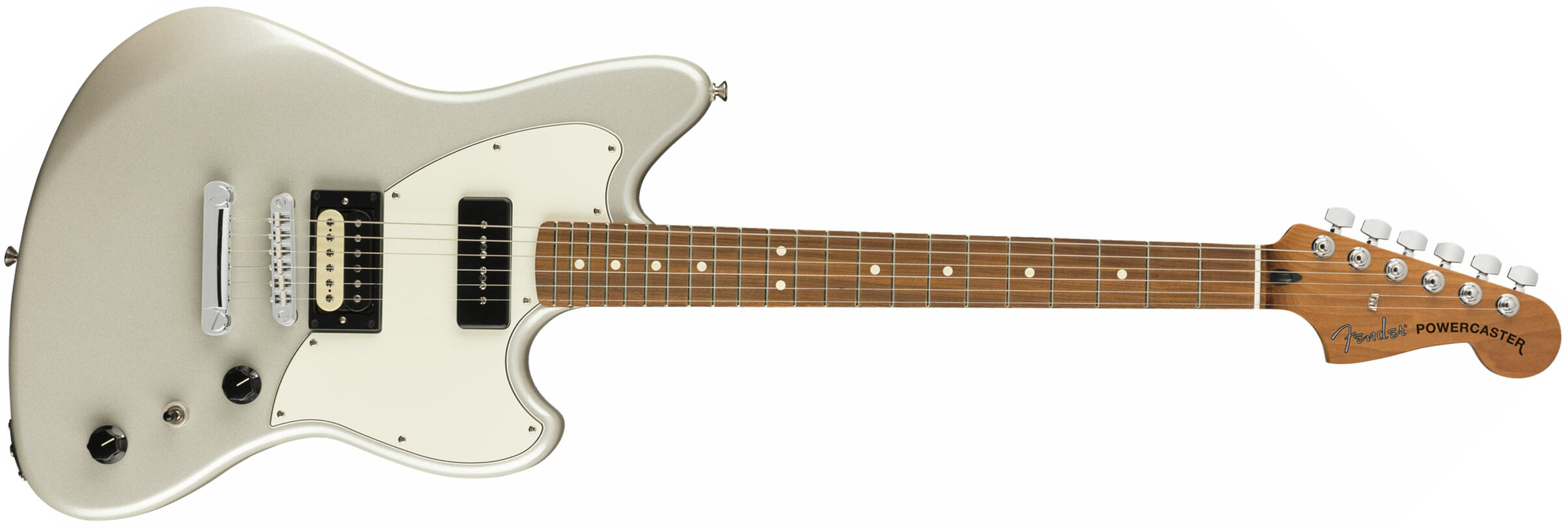 Fender Powercaster Alternate Reality Ltd Hp90 Ht Pf - White Opal - Guitare Électrique RÉtro Rock - Main picture