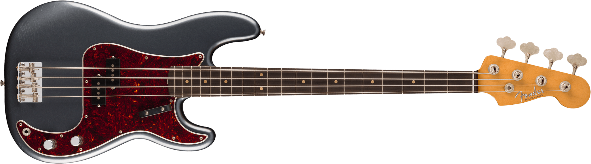 Fender Precision Bass 60s Road Worn Vintera 2 Ltd Mex Rw - Charcoal Frost Metallic - Basse Électrique Solid Body - Main picture