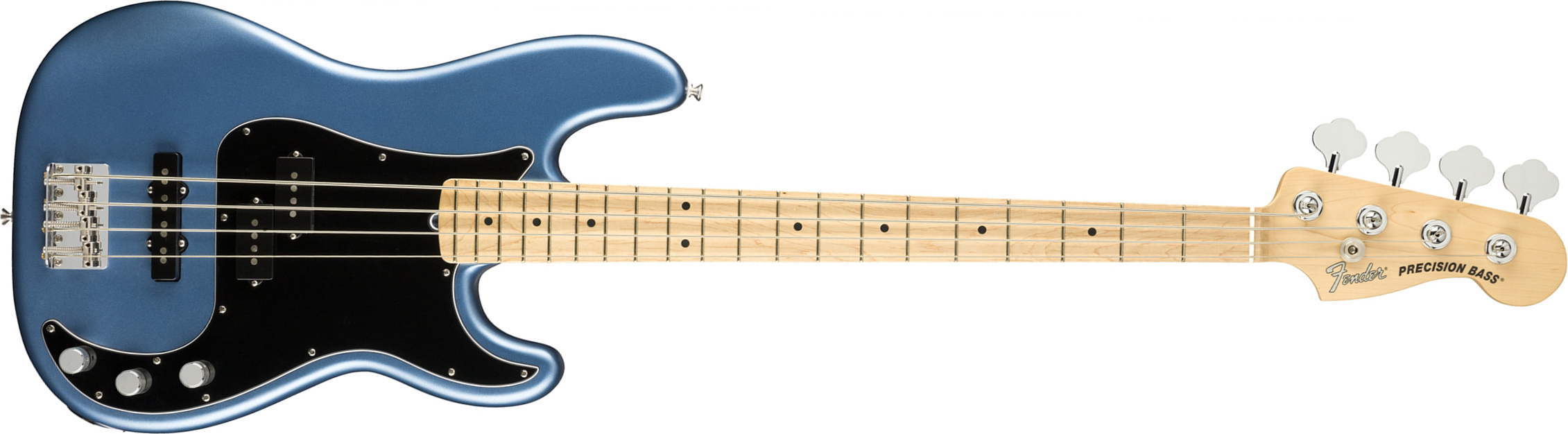 Fender Precision Bass American Performer Usa Mn - Satin Lake Placid Blue - Basse Électrique Solid Body - Main picture
