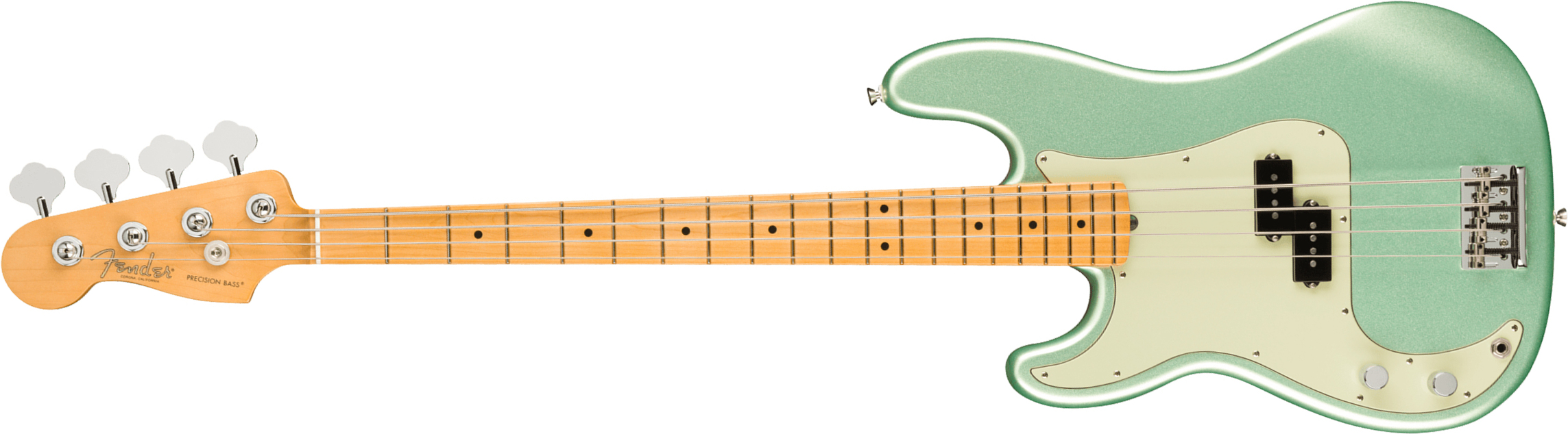 Fender Precision Bass American Professional Ii Lh Gaucher Usa Mn - Mystic Surf Green - Basse Électrique Solid Body - Main picture