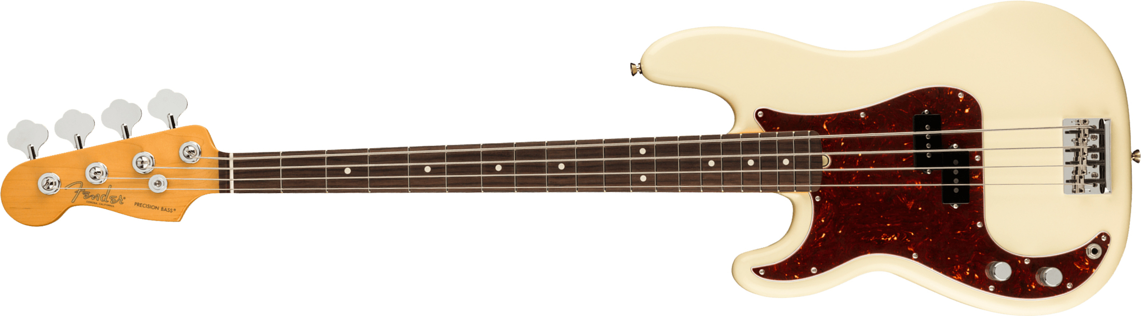Fender Precision Bass American Professional Ii Lh Gaucher Usa Rw - Olympic White - Basse Électrique Solid Body - Main picture