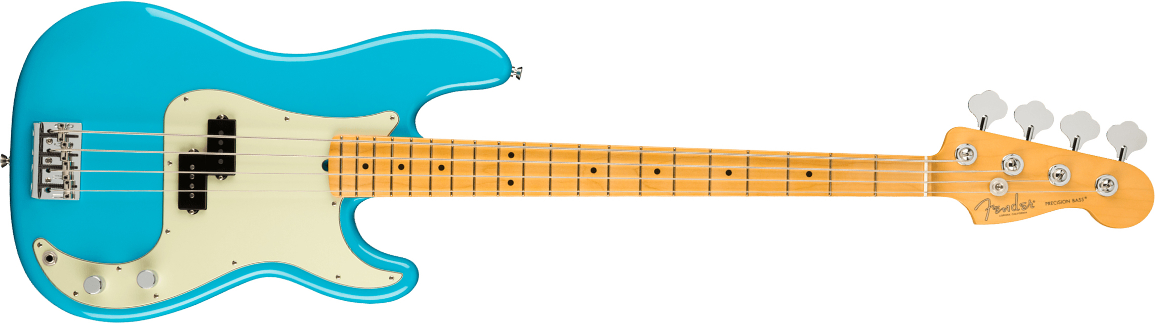 Fender Precision Bass American Professional Ii Usa Mn - Miami Blue - Basse Électrique Solid Body - Main picture
