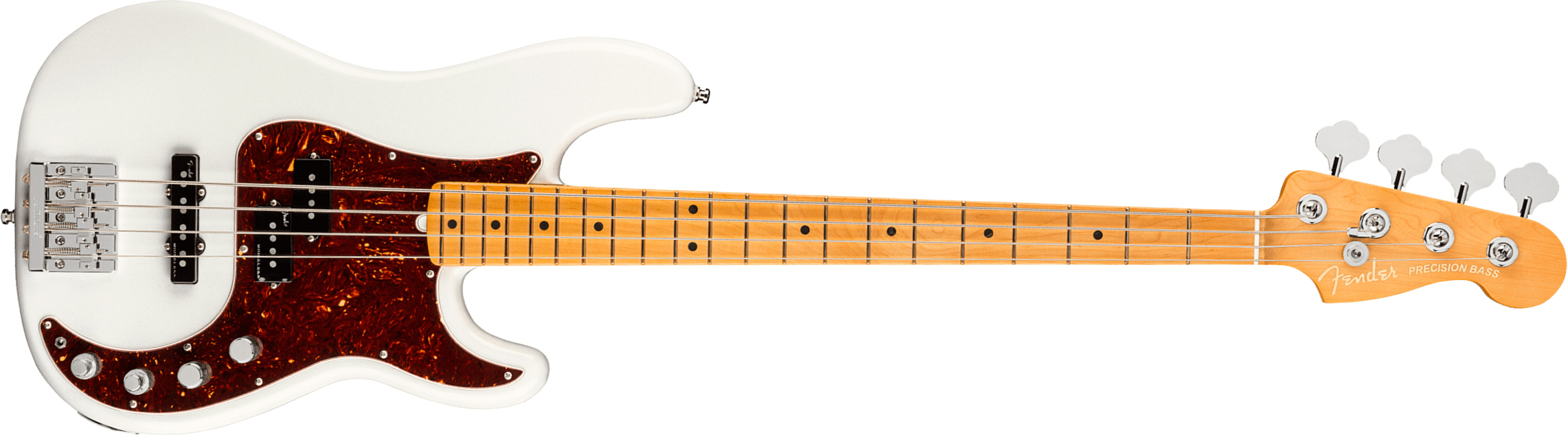 Fender Precision Bass American Ultra 2019 Usa Mn - Arctic Pearl - Basse Électrique Solid Body - Main picture