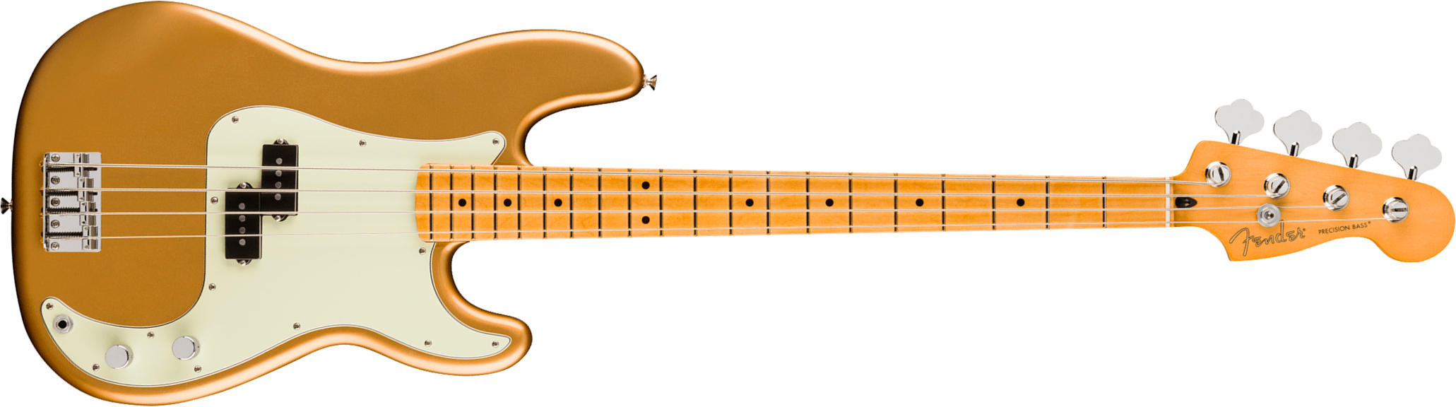 Fender Precision Bass Player Ii 75th Ann. Mex Ht 2s Mn - Aztec Gold - Basse Électrique Solid Body - Main picture
