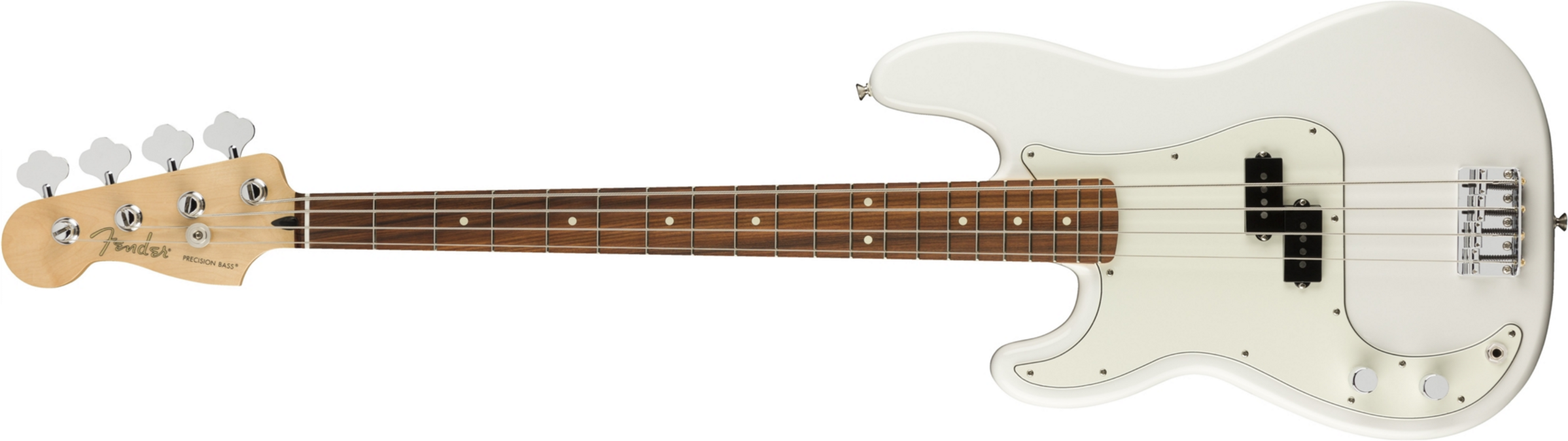 Fender Precision Bass Player Lh Gaucher Mex Pf - Polar White - Basse Électrique Solid Body - Main picture