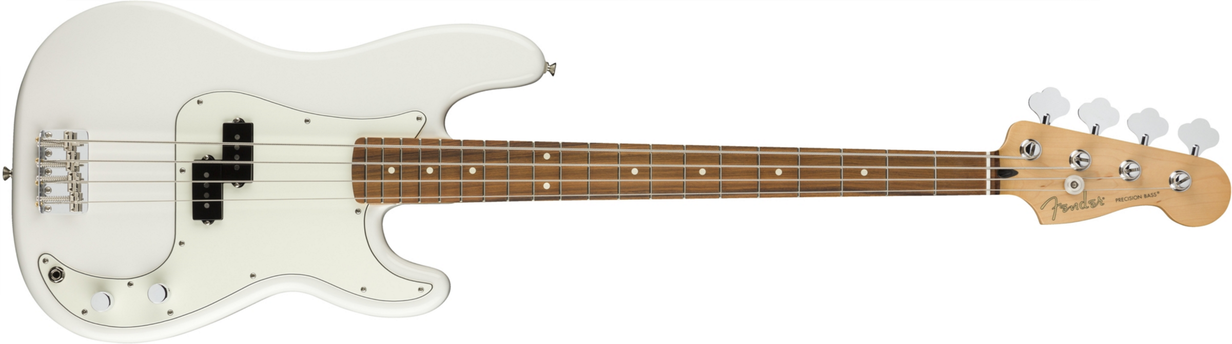 Fender Precision Bass Player Mex Pf - Polar White - Basse Électrique Solid Body - Main picture
