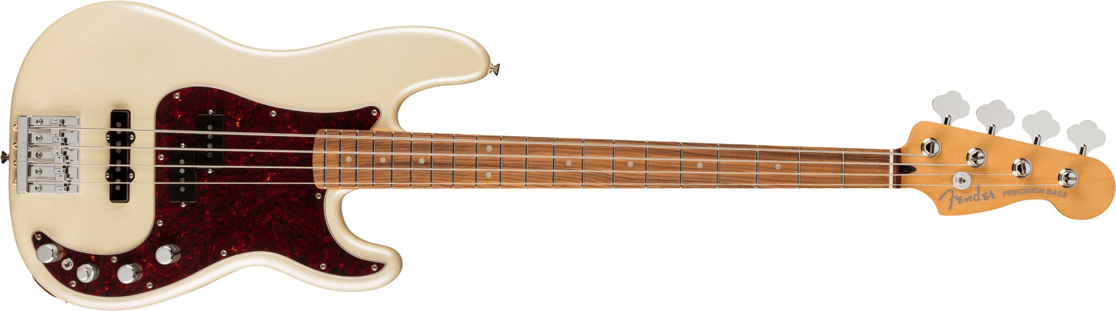 Fender Precision Bass Player Plus Mex Active Pf - Olympic Pearl - Basse Électrique Solid Body - Main picture