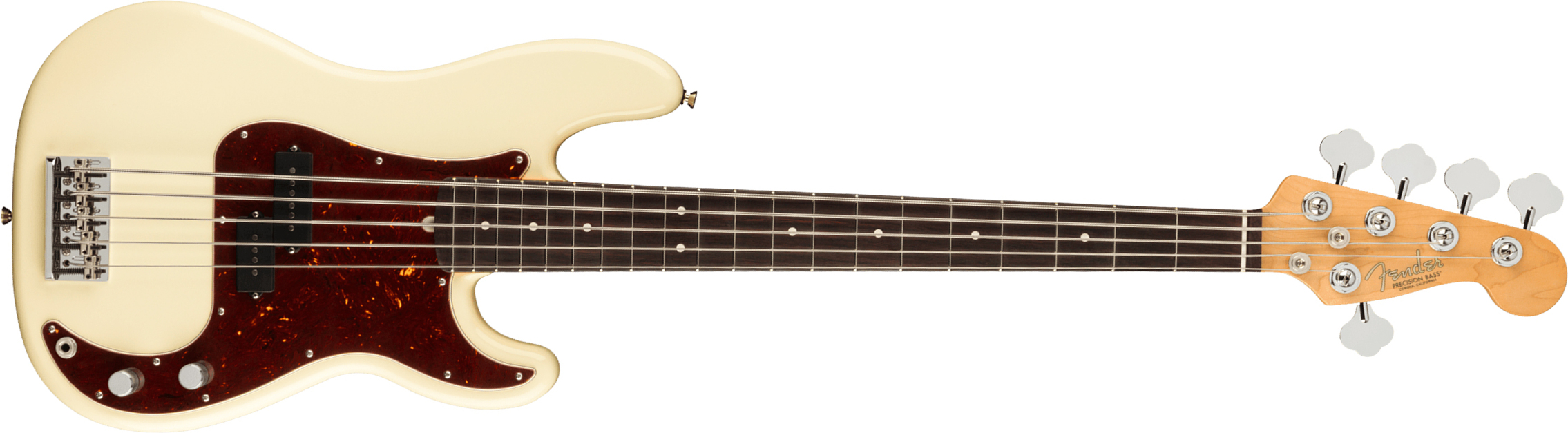 Fender Precision Bass V American Professional Ii Usa 5-cordes Rw - Olympic White - Basse Électrique Solid Body - Main picture
