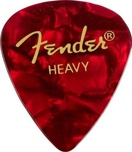 Fender Premium Celluloid 351 Heavy Red Moto - MÉdiator & Onglet - Main picture