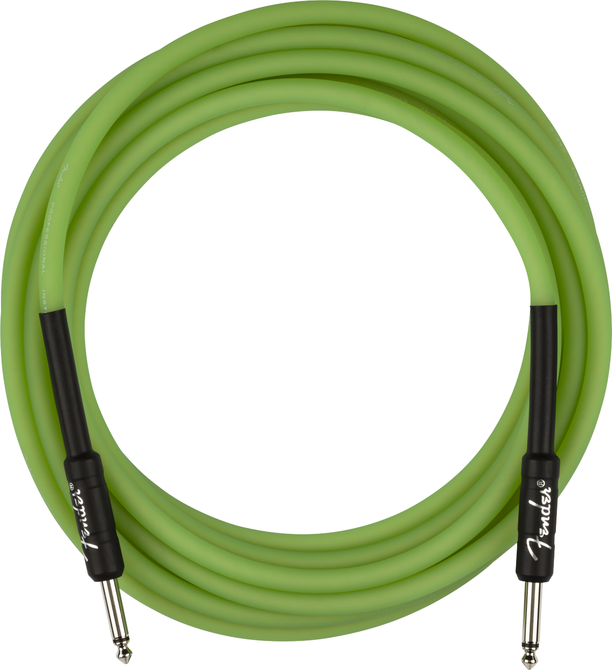 Fender Pro Glow In The Dark Instrument Cable Droit/droit 18.6ft Green - CÂble - Main picture