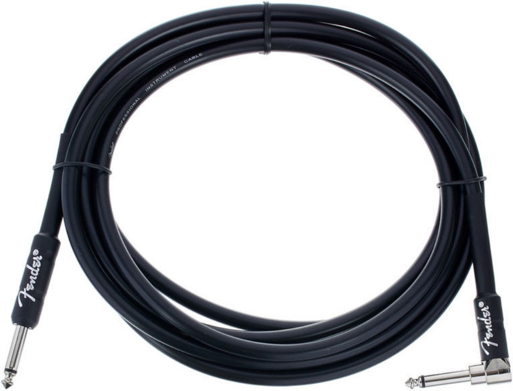 Fender Professional Instrument Cable Droit/coude 10ft Black - CÂble - Main picture